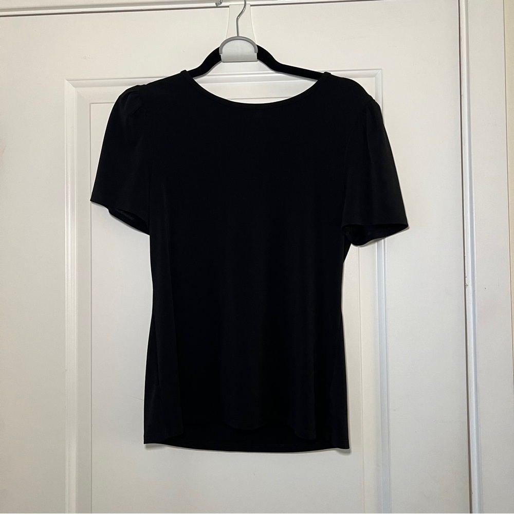 Express Black Blouse Puff Sleeve Size M